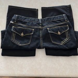 Cruel Girl Black and Gold Jeans